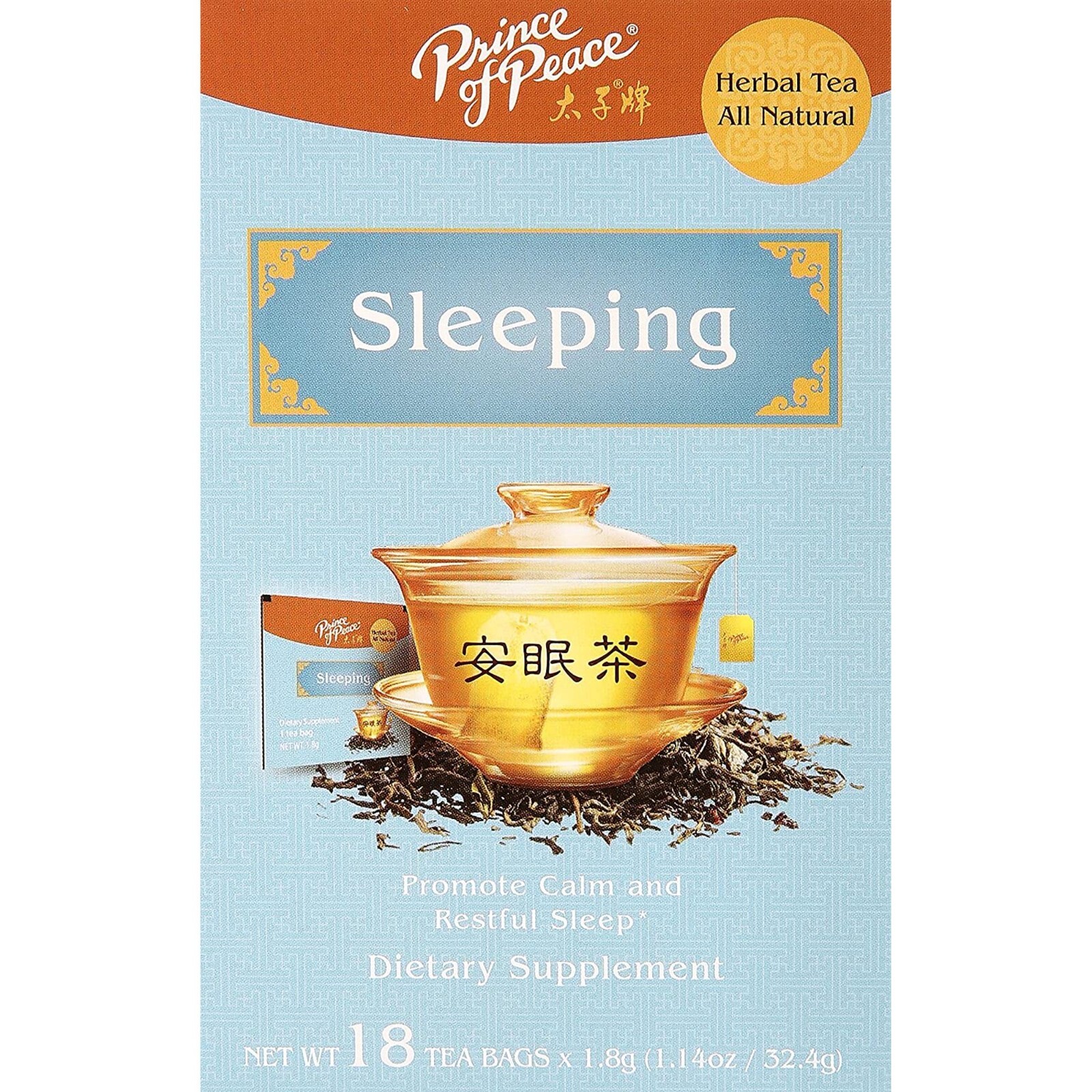Prince Of Peace Sleeping Valerian Root Herbal Tea Bags 18 Count