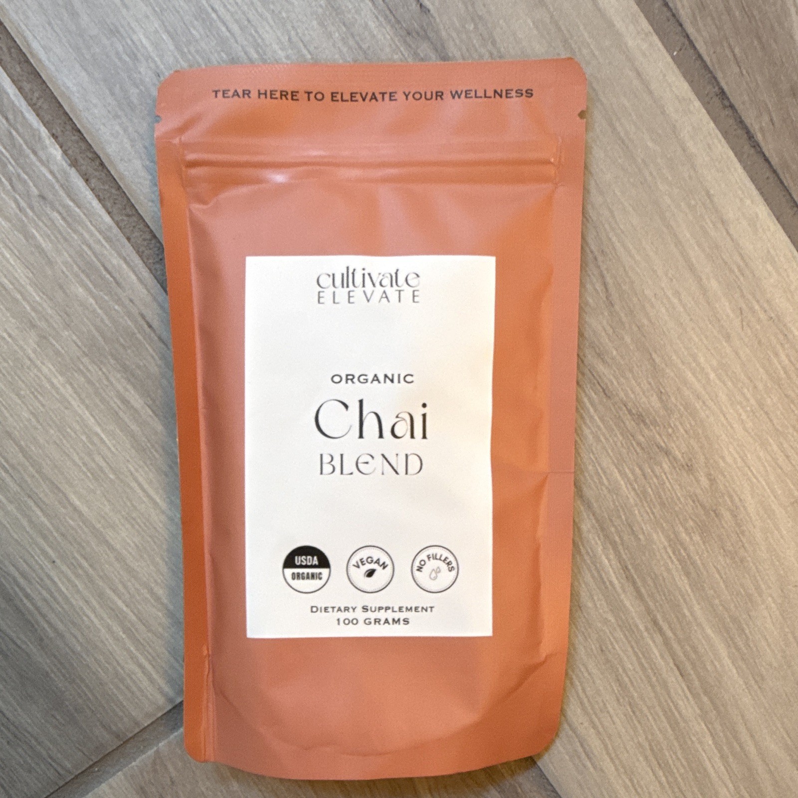 Cultivate Elevate Organic Chai Blend Powder 100g USDA Organic Vegan Tea