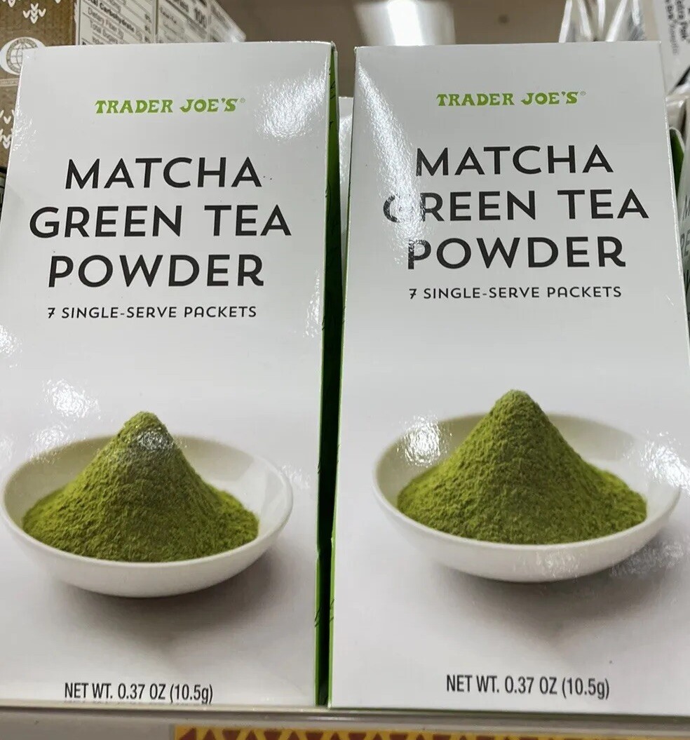 3 Packs Trader Joe’s Matcha Green Tea Powder 7 Single Bags 0.37 oz Each Pack