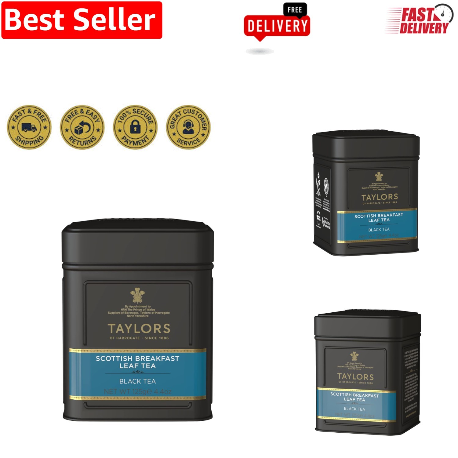 Scottish Breakfast Black Tea – Strong & Malty Loose Leaf 4.41 Ounce