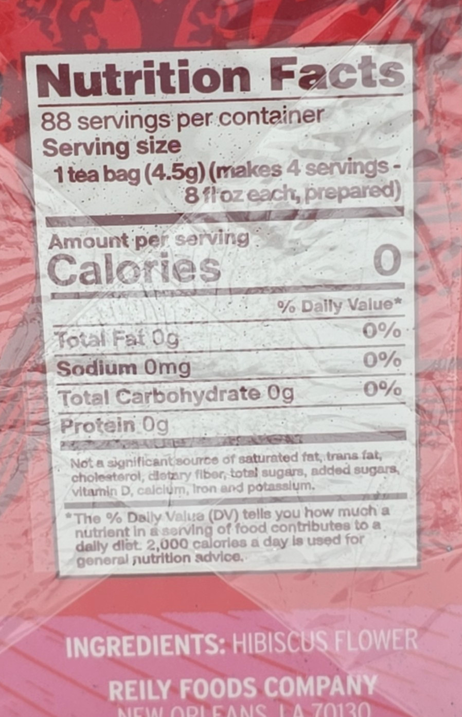 Luzianne Hibiscus Tea Family Size 22 Bags Pack of 6 47900-32201