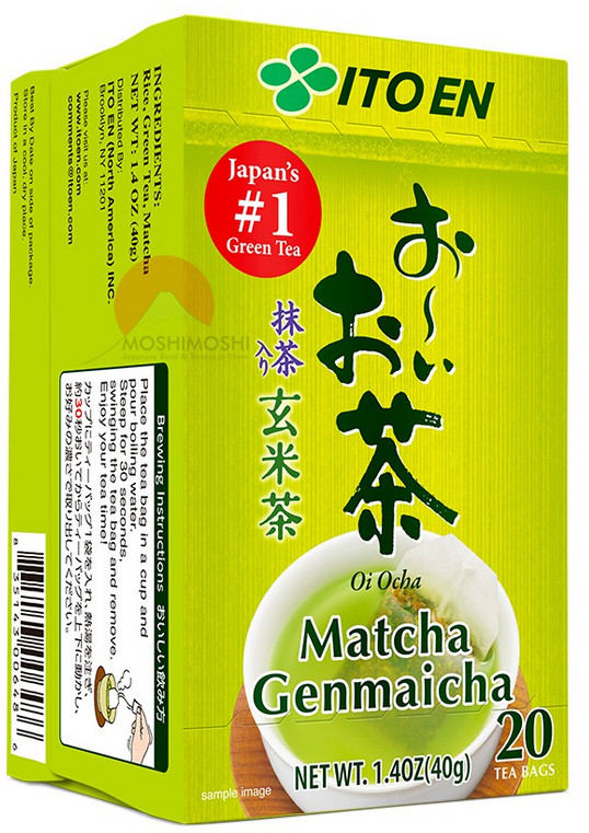Ito En Japanese Oi Ocha Matcha Genmaicha Green Tea 20 Premium Tea Bags 40g 玄米抹茶