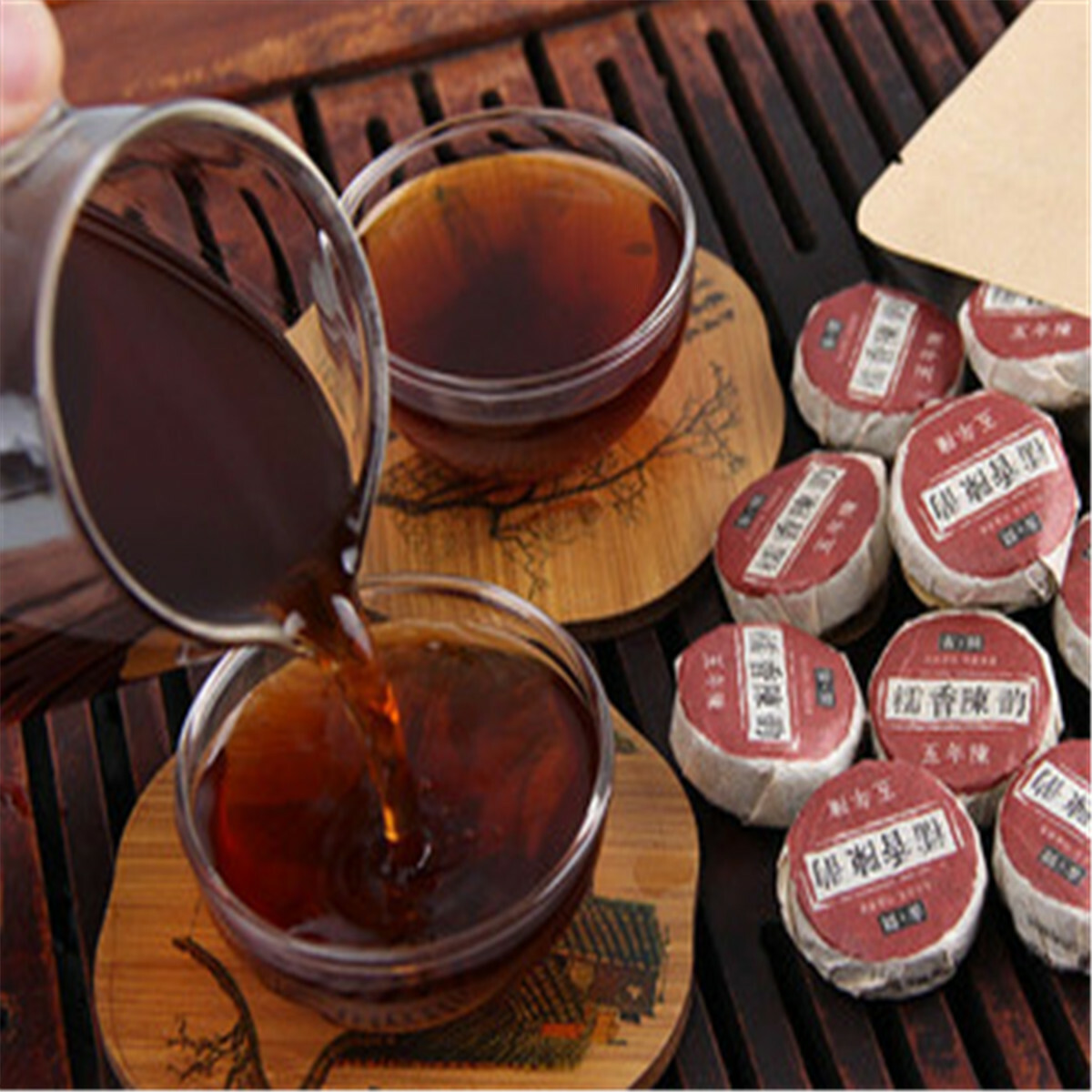 about8~10 pcs Yunnan Glutinous Rice taste Puer Tea Puer 50gMini Cooked Tuocha