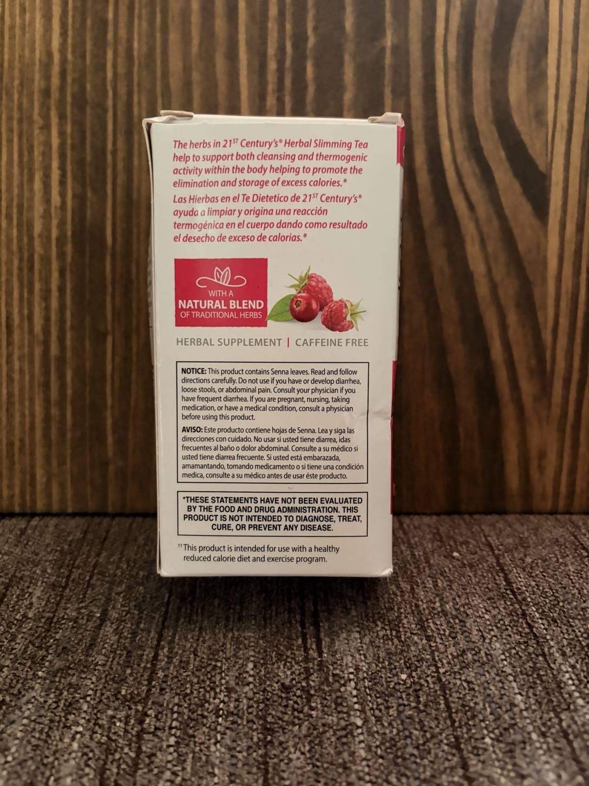 21st Century Herbal Slimming Tea Cranraspberry Caffeine Free 24pk 48g – Lot of 7