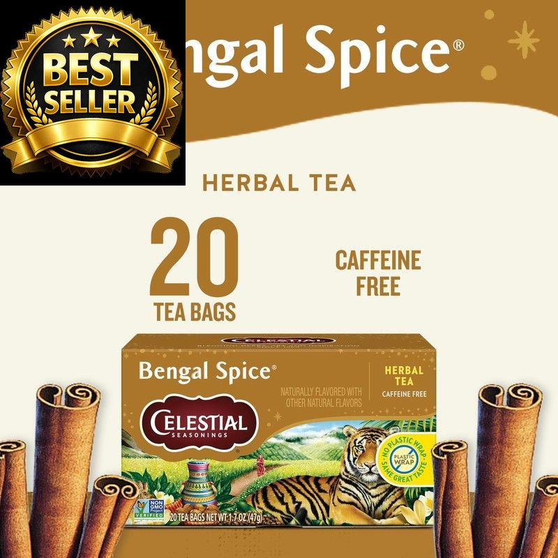 Celestial Seasonings Bengal Spice Herbal Tea, Caffeine 20 Count (Pack of 6)