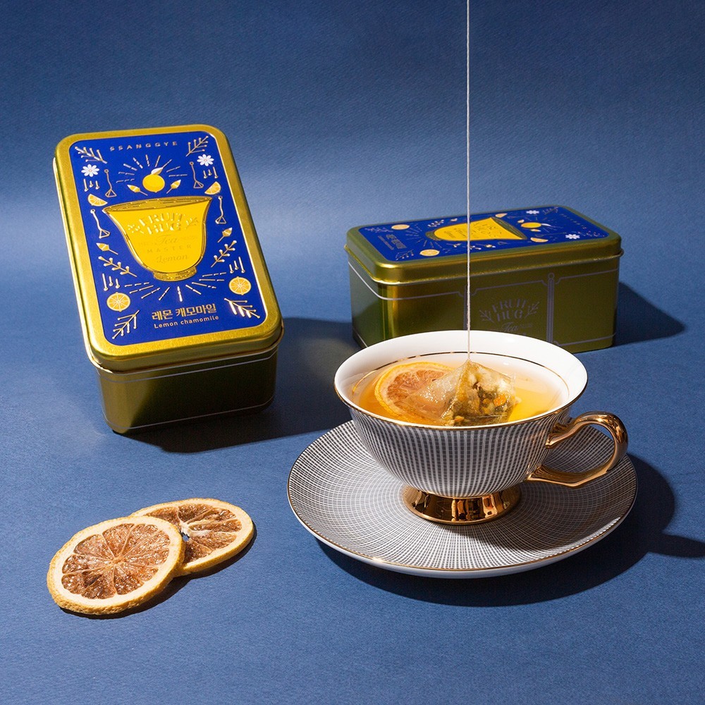 Ssanggye Korean Fruit Tea Set Premium Herbal Collection 6 Tea Bags + Fruit