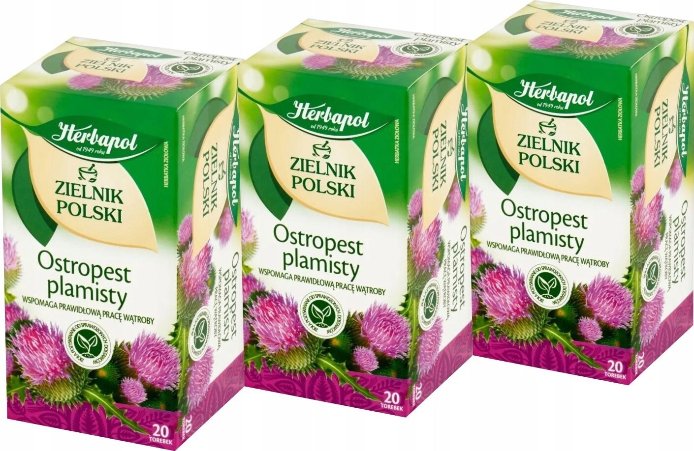 3 X HERBAPOL Polish Herbarium – Milk Thistle 3 x 20 bags – 60 bags