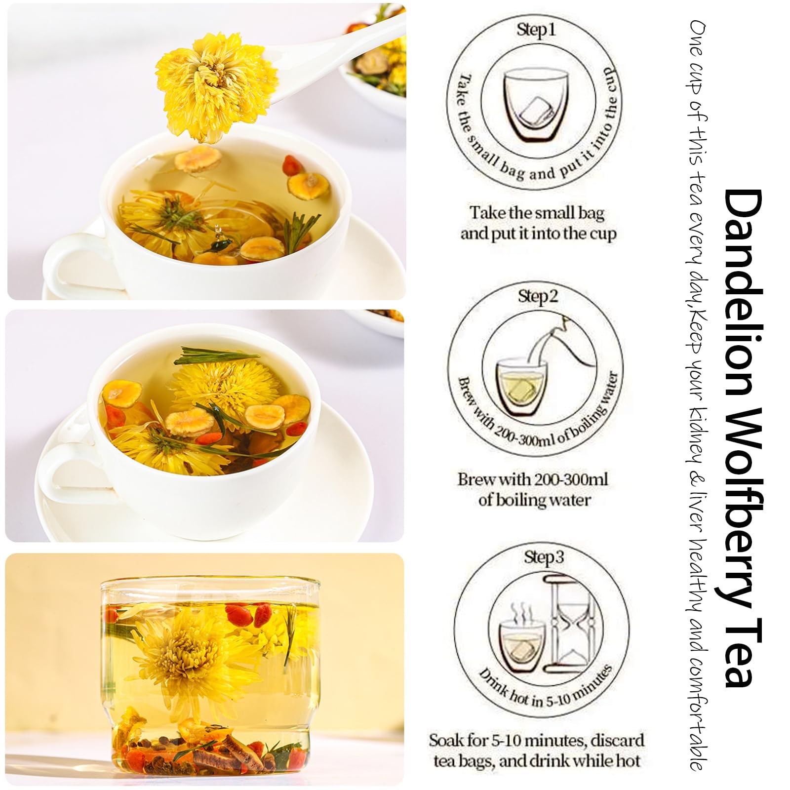 Herbal Tea Kidneys & Liver Health Seven Herbal Ingredients Organic 120g 12PC