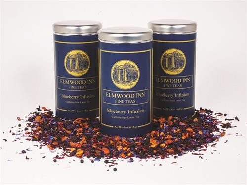 Elmwood Inn Fine Teas, Blueberry Caffeine-Free Fruit Infusion Loose Leaf 3.5oz