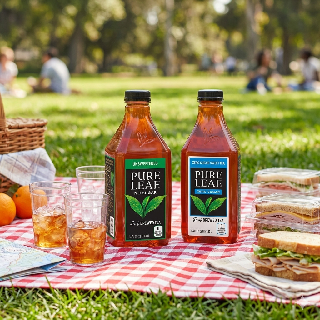 Pure Leaf Unsweetened & Zero Sugar Sweet Tea 64oz 6 Pack Variety