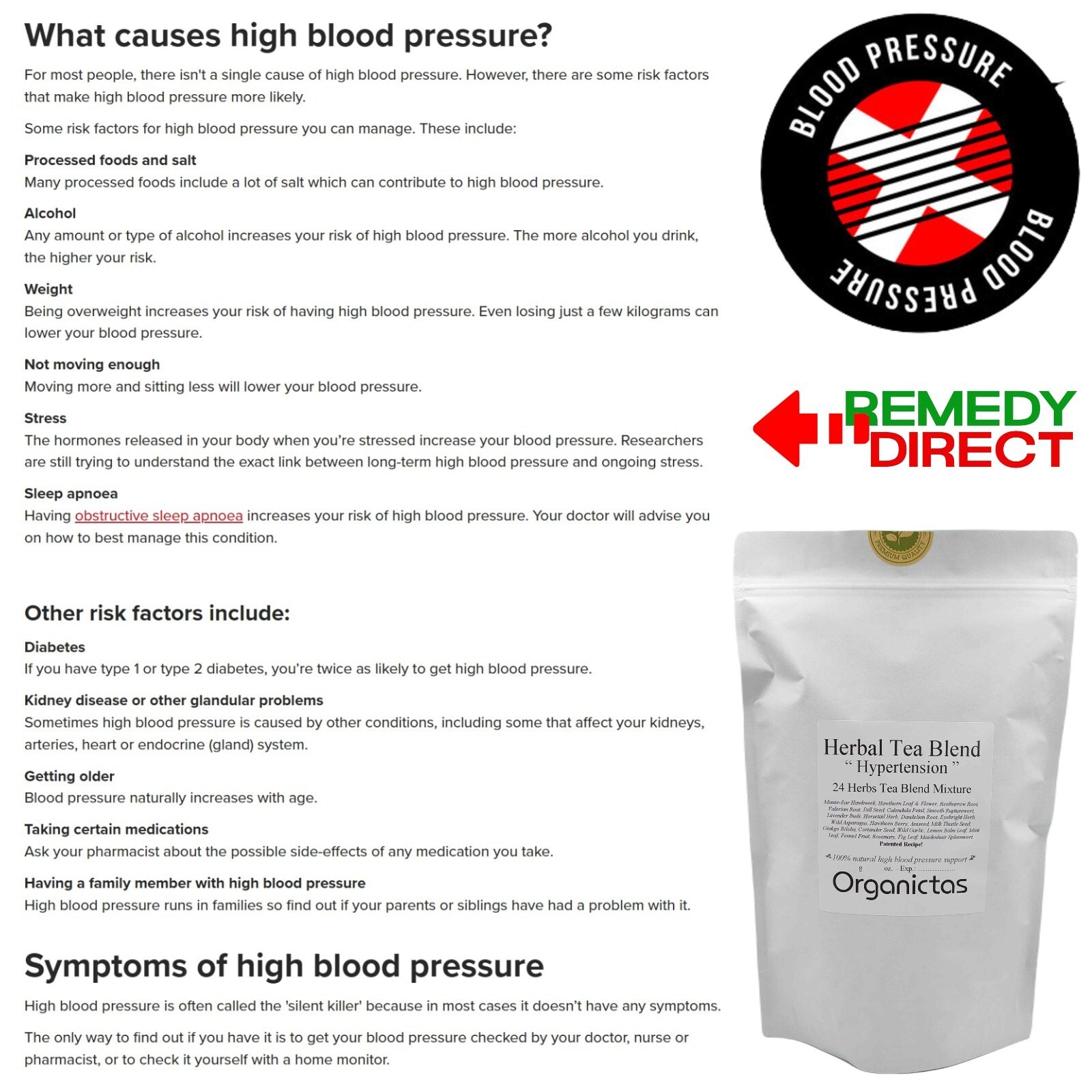 Best HYPERTENSION TEA – A Tea good for Hypersension 24 organic Herbs Tea Blend