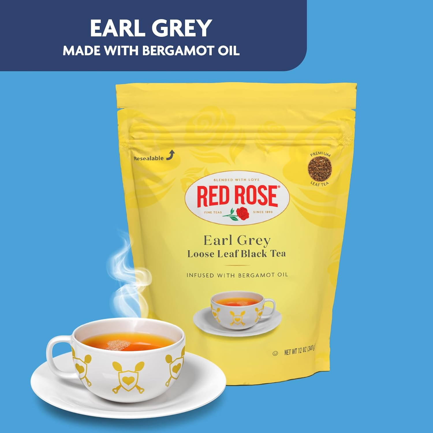 Earl Grey Loose Leaf Tea with Bergamot Oil, 12 Oz (6 Pack)