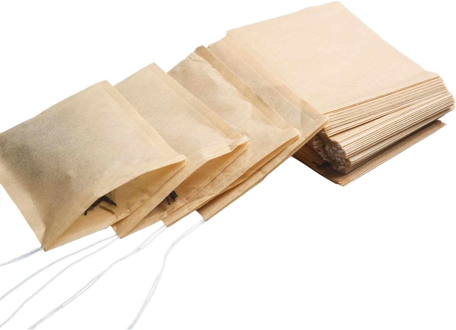 100pcs Disposable Tea Bags for Loose Tea Small Empty Tea Bag with Wood Pulp Mate