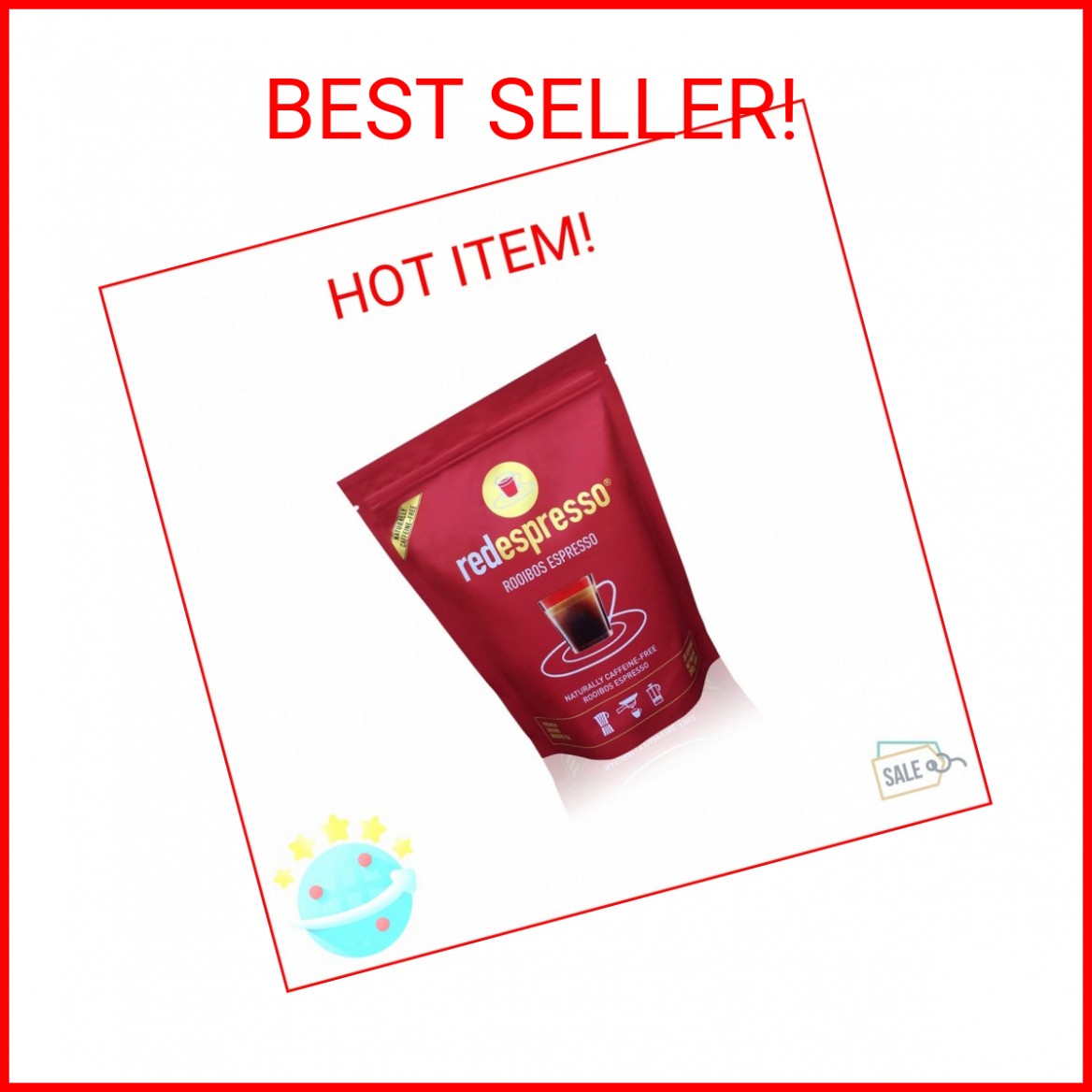 Red Espresso Rooibos Tea – Ground South African Red Tea for Espresso Machines –