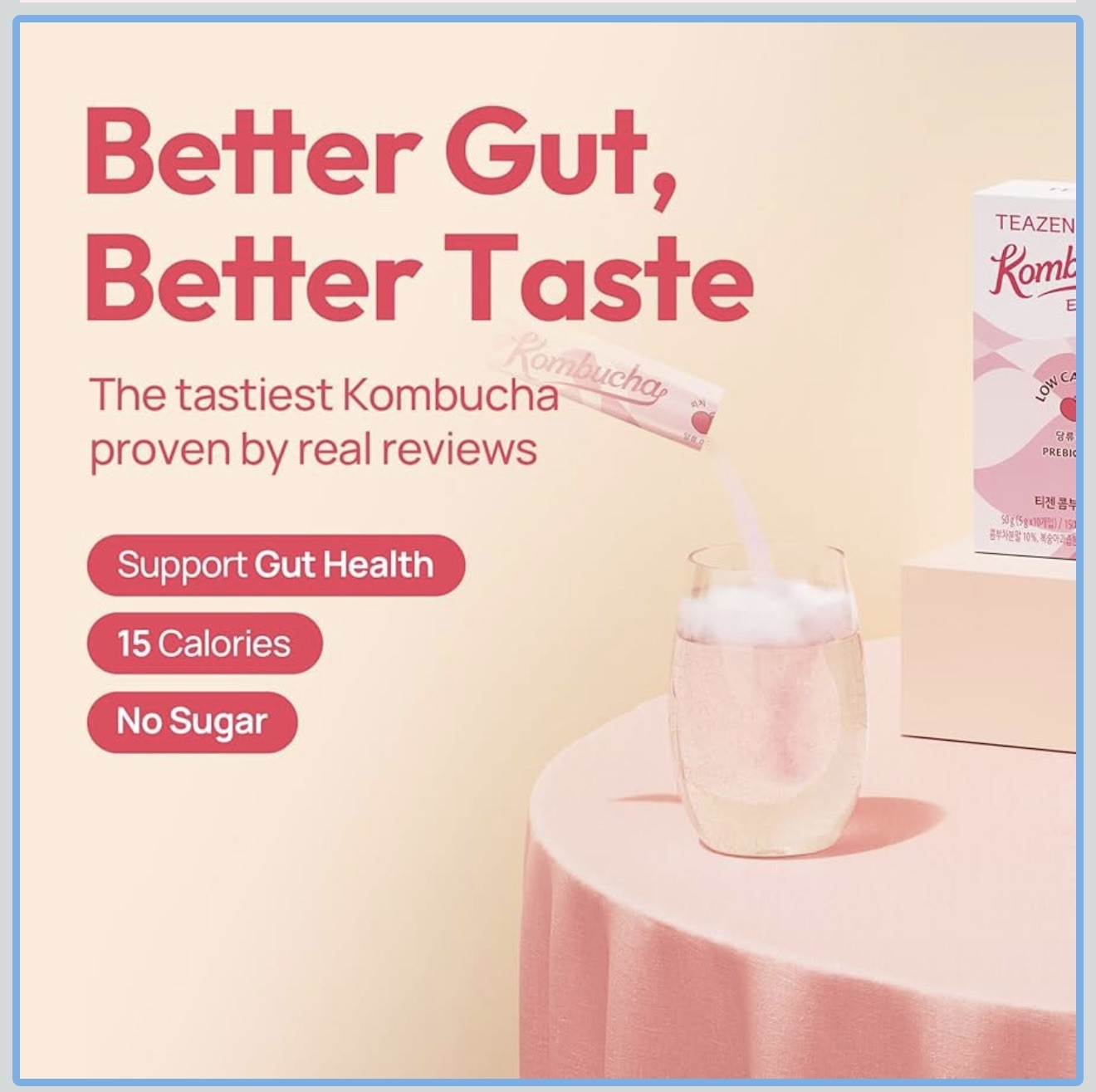 TEAZEN Kombucha Peach Tea 5g * 10ea final sale+ gift !