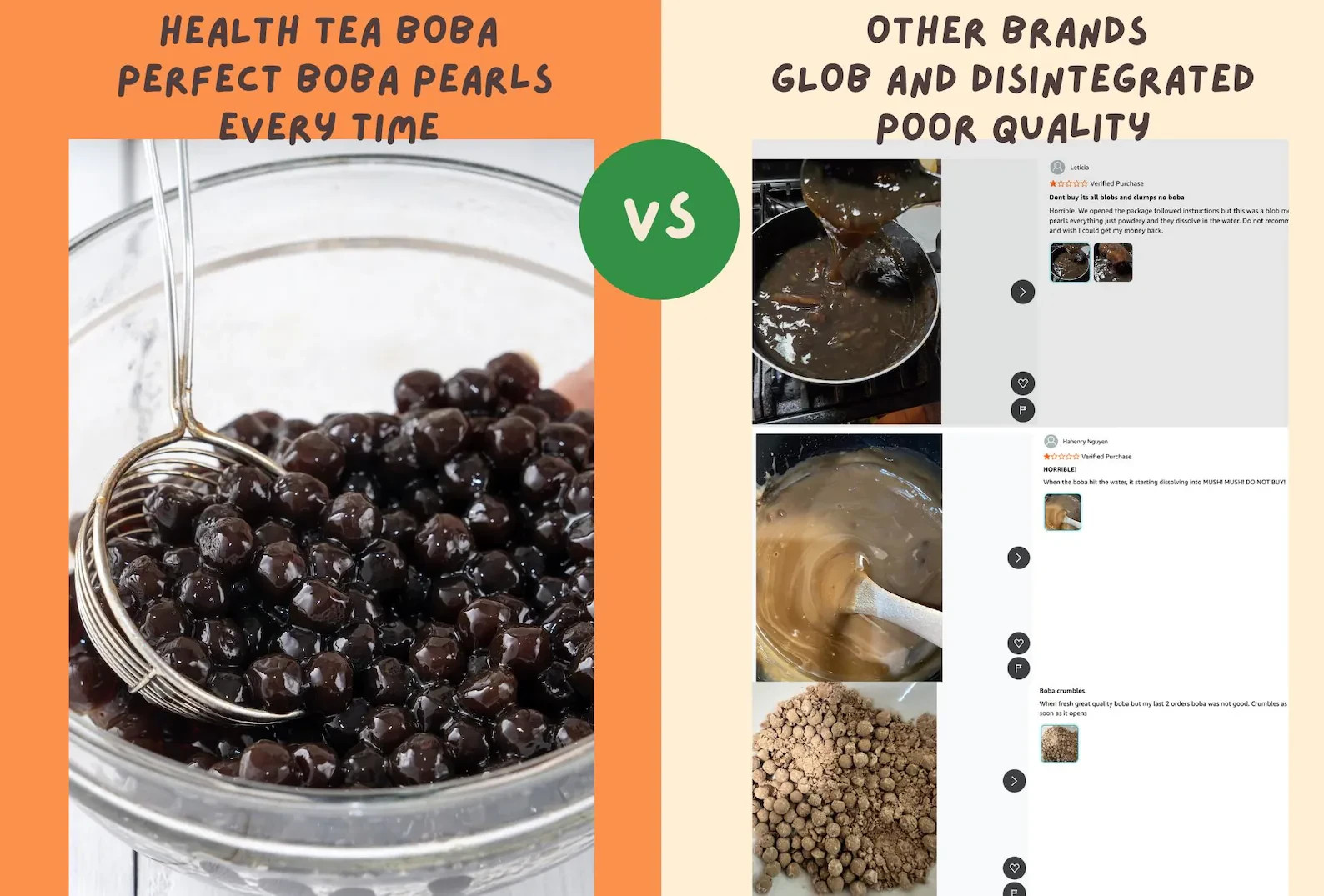 2.2LB Low Calorie 5-Min Cook Natural Sugar-Free Vegan Boba Pearls