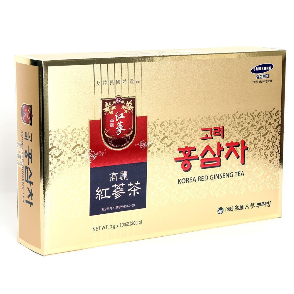 1+1 Anti Stress Fatigue Korean Red Ginseng Extract Ginseng Root Tea 3g x 100bags