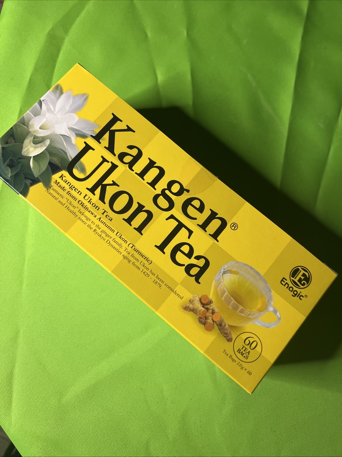 Enagic Kangen Ukon Turmeric Tea 60 Bags, Organic, Sealed