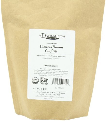 Davidson’s Organic Hibiscus Flowers Loose Leaf Tea 1 Pound Herbal Vitamin C