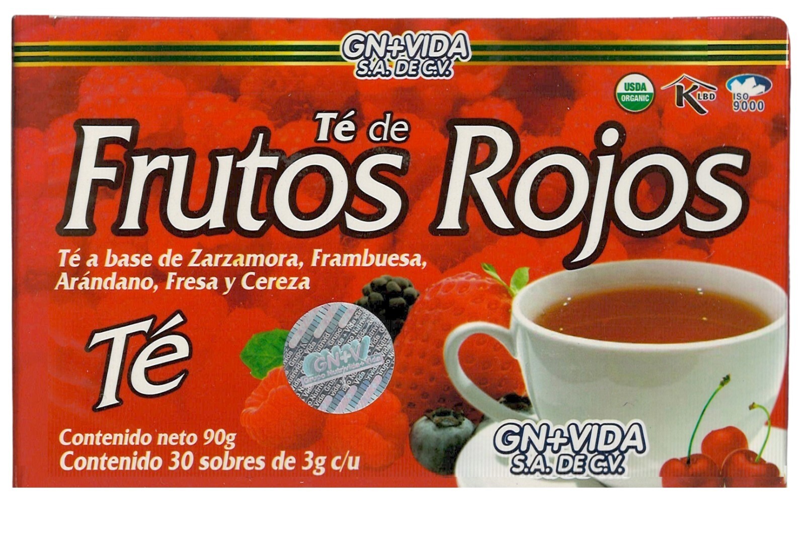 Tea Red Fruits Strawberry & Raspberry Flavor 30 Teabags – Te Fruto Rojo