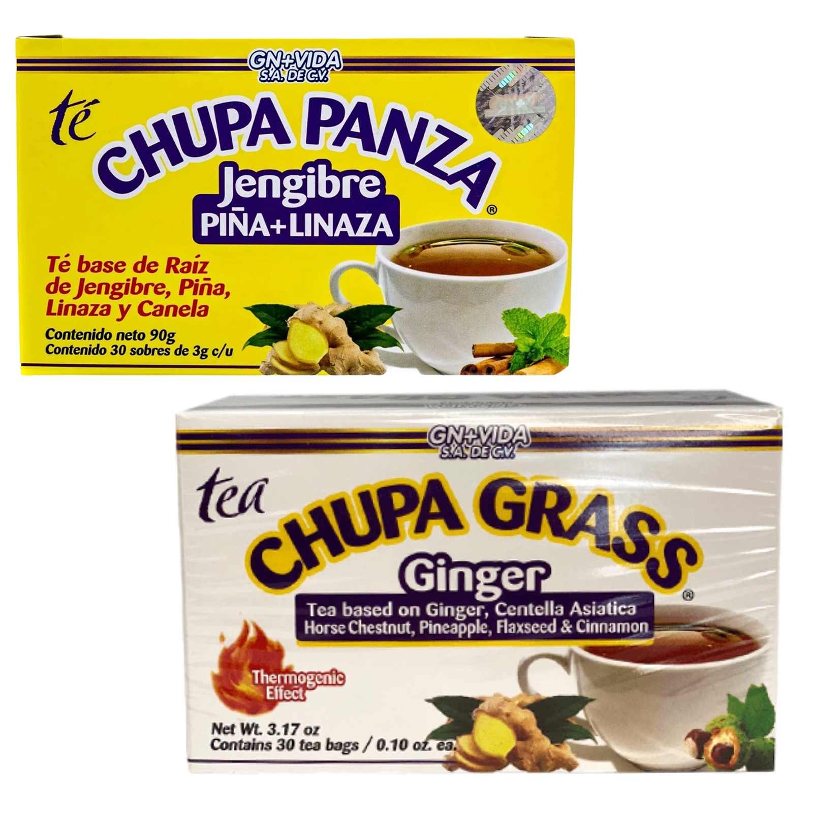 TEA Formula Mejorada Chupa Grasa 30 Count Pack 2 Natural Weight Loss Tea