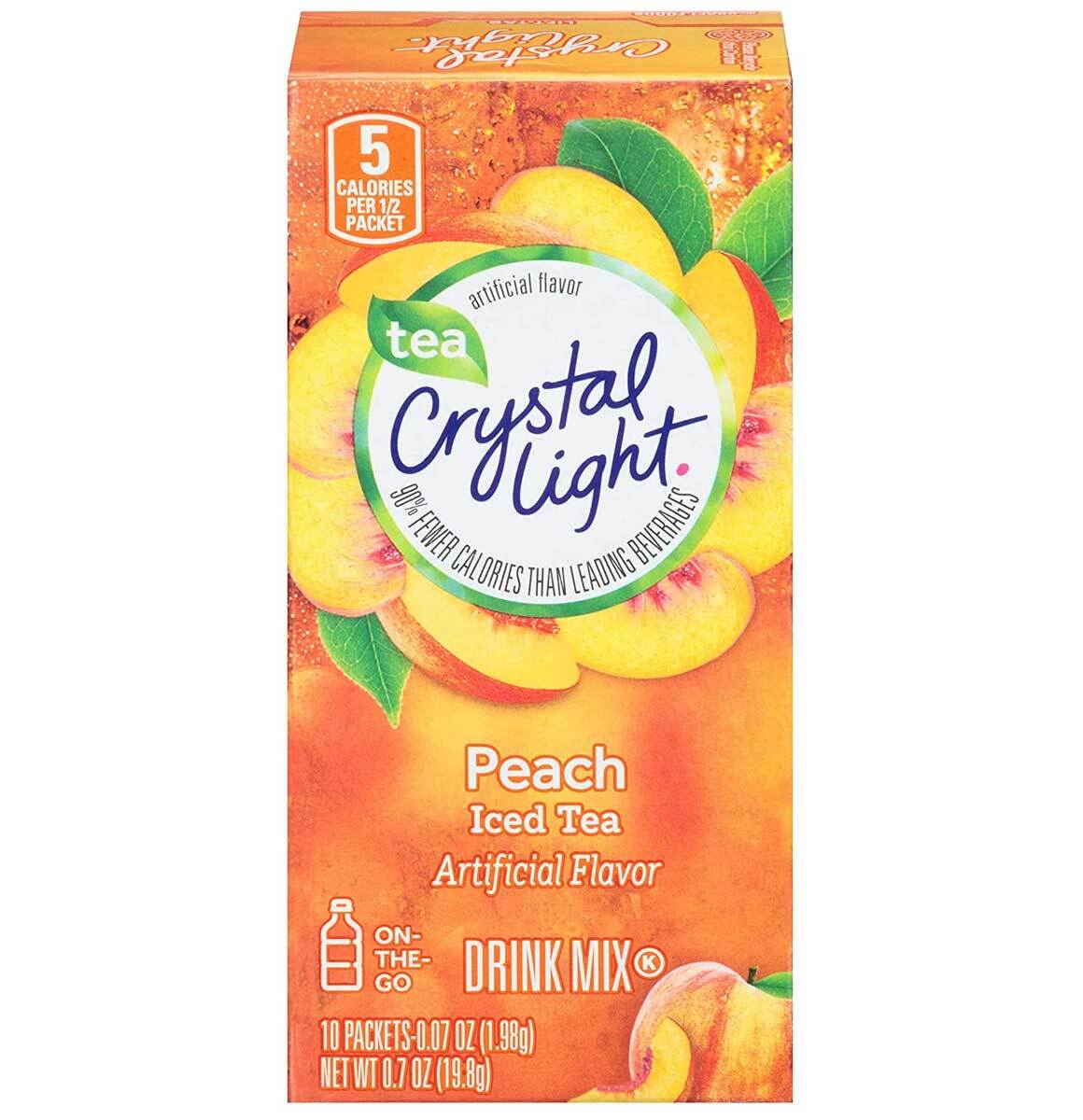 Crystal Light Peach Iced Tea Drink Mix – 10 Ct – Pack of 12