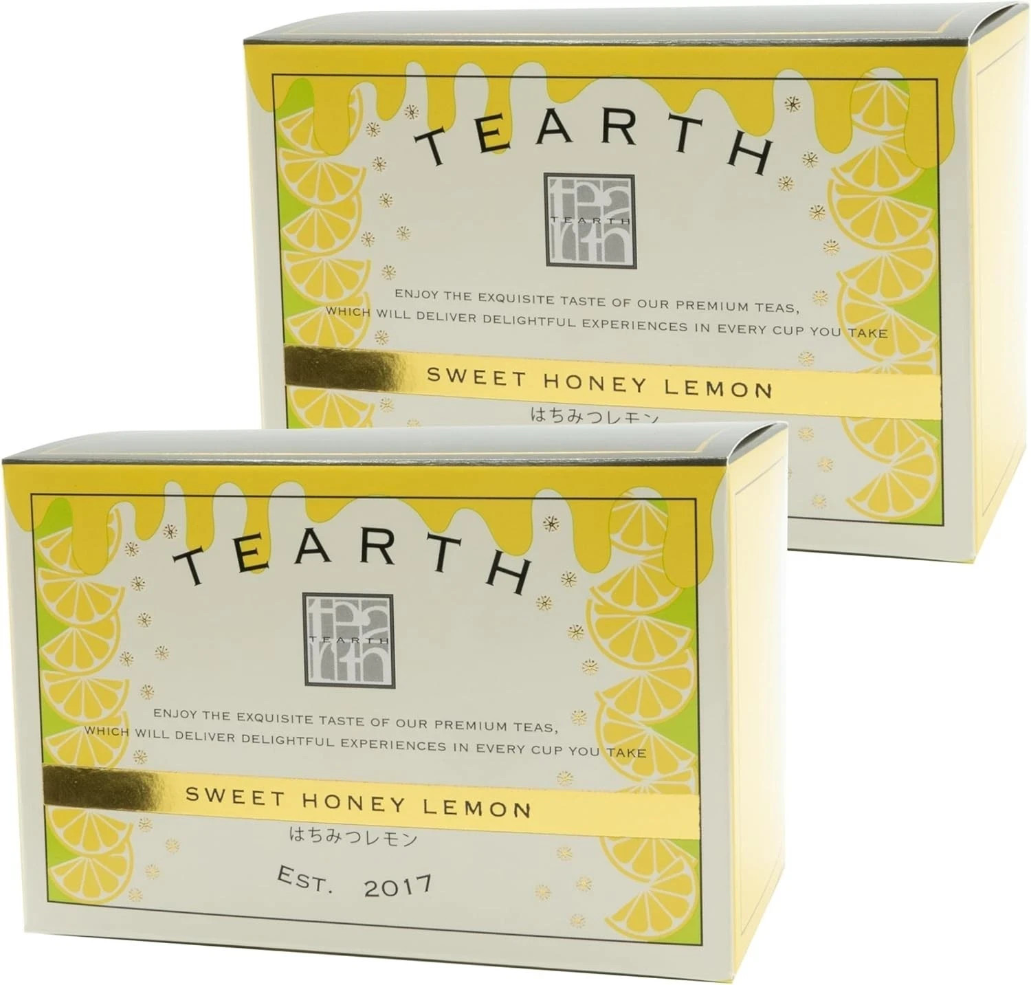 TEARTH Honey Lemon Flavored Japanese Black Tea 50 Tea Bags Made in Japan