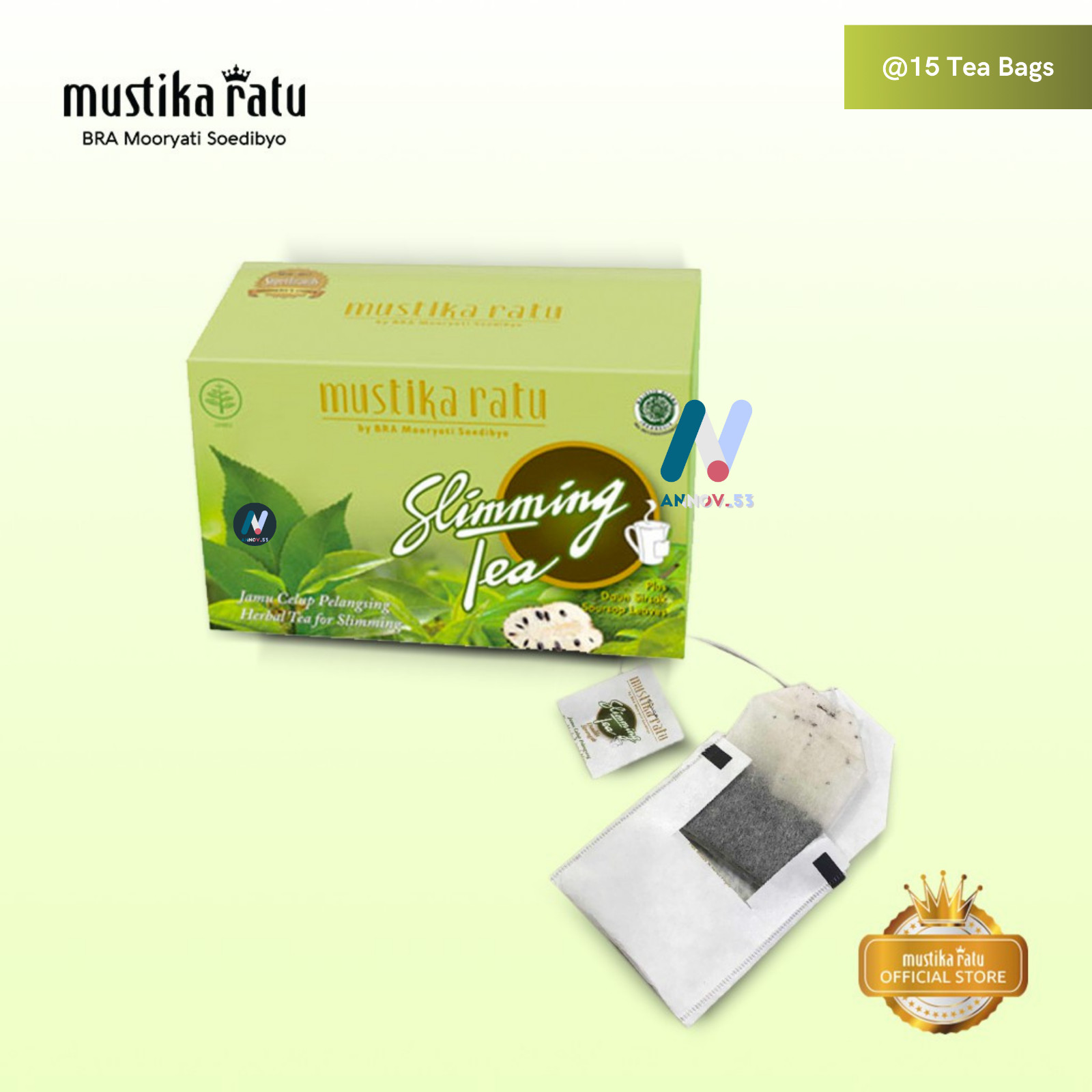 MUSTIKA RATU Herbal Slim Soursop Tea Immune Antioxidant Weight Loss Fat Burn 2X