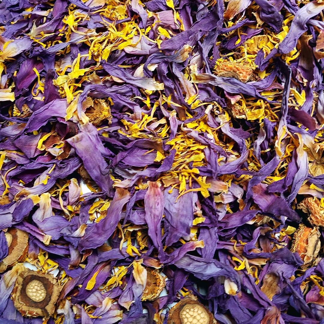 500g Ceylon Dried Blue Lotus Cut Flowers Nymphaea Caerulea Egyptian Herbal Tea