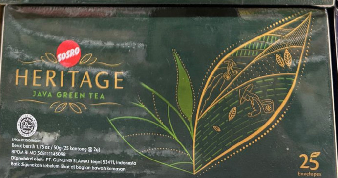 2 Box Sosro Heritage Java Green Tea