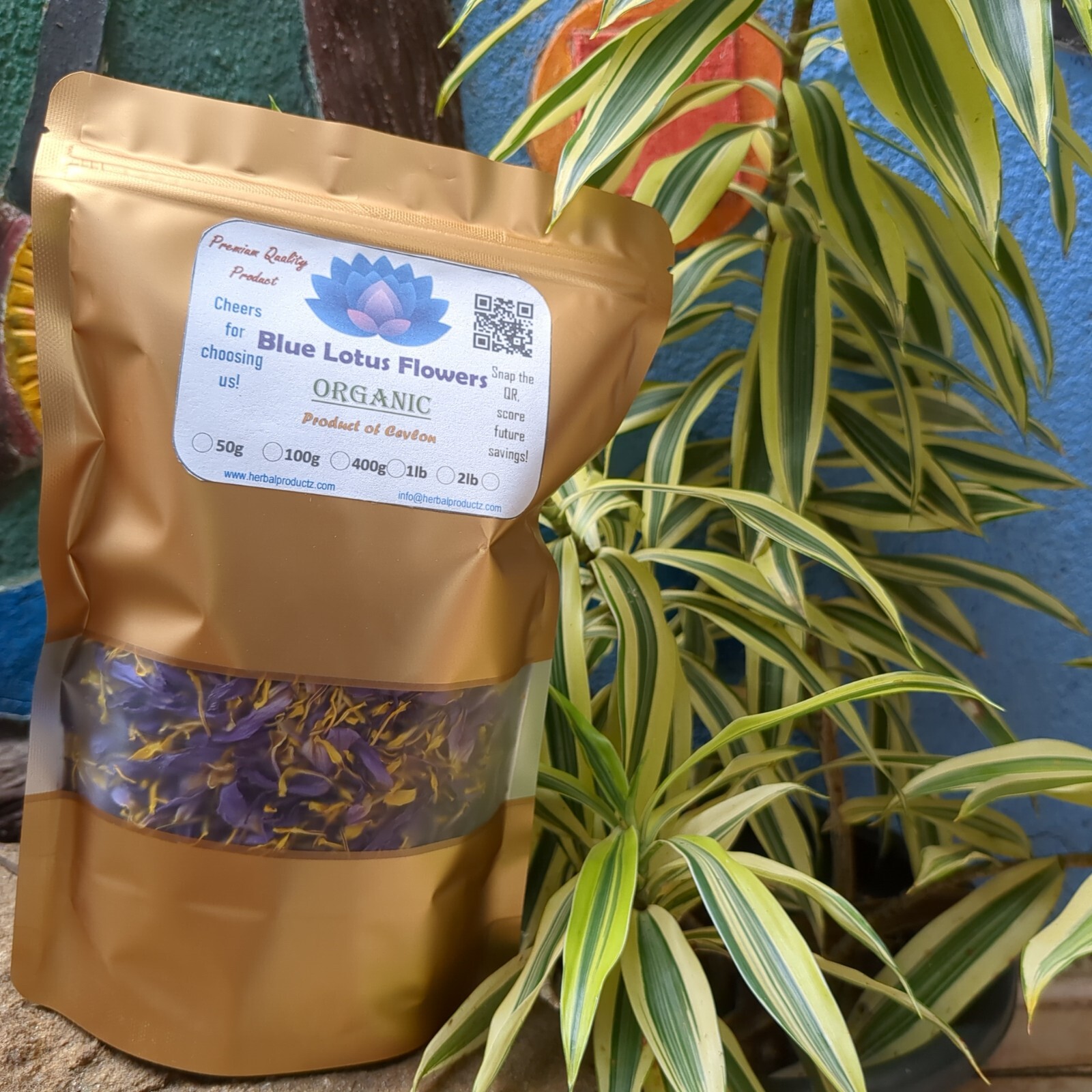 Blue lotus Flower Petals Dried Flower Organic Pure Natural Ceylon Herb Tea/Smoke
