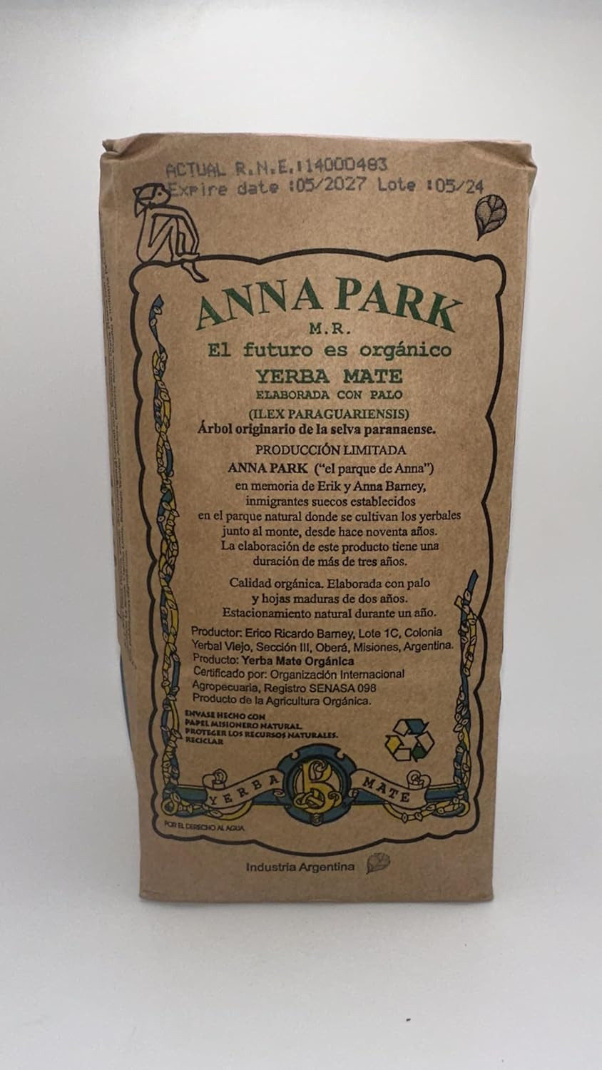 Anna Park Yerba Mate from Argentina – Organic – 1.1 LB (500Gr)