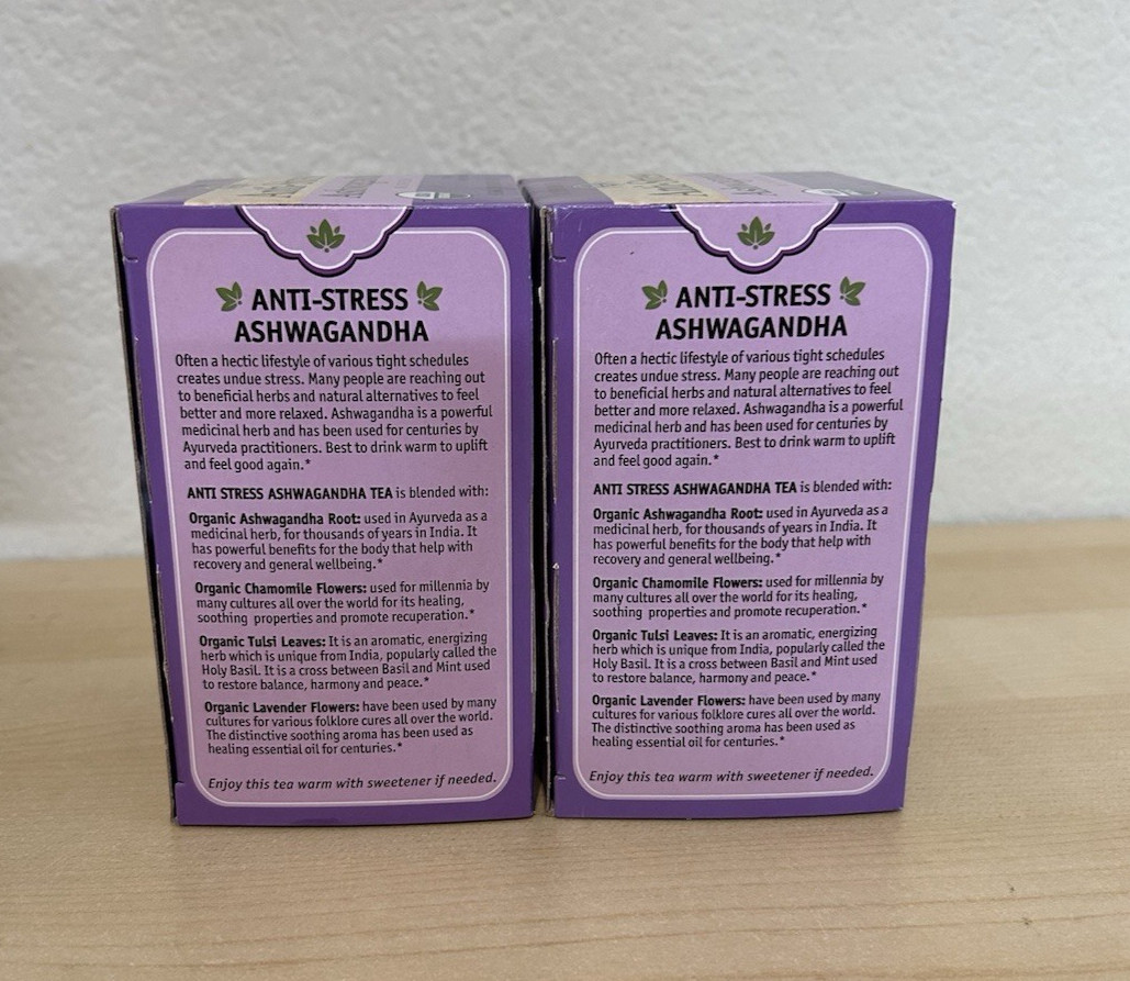 2 Of Anti Stress Ashwangan Tea 16 / Per Bags By Herbal Cup