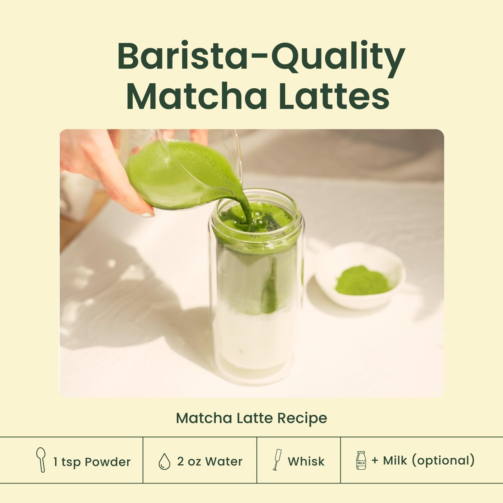 Crafti Ceremonial Grade Matcha Powder (Organic) – Unsweetened 1.06 oz