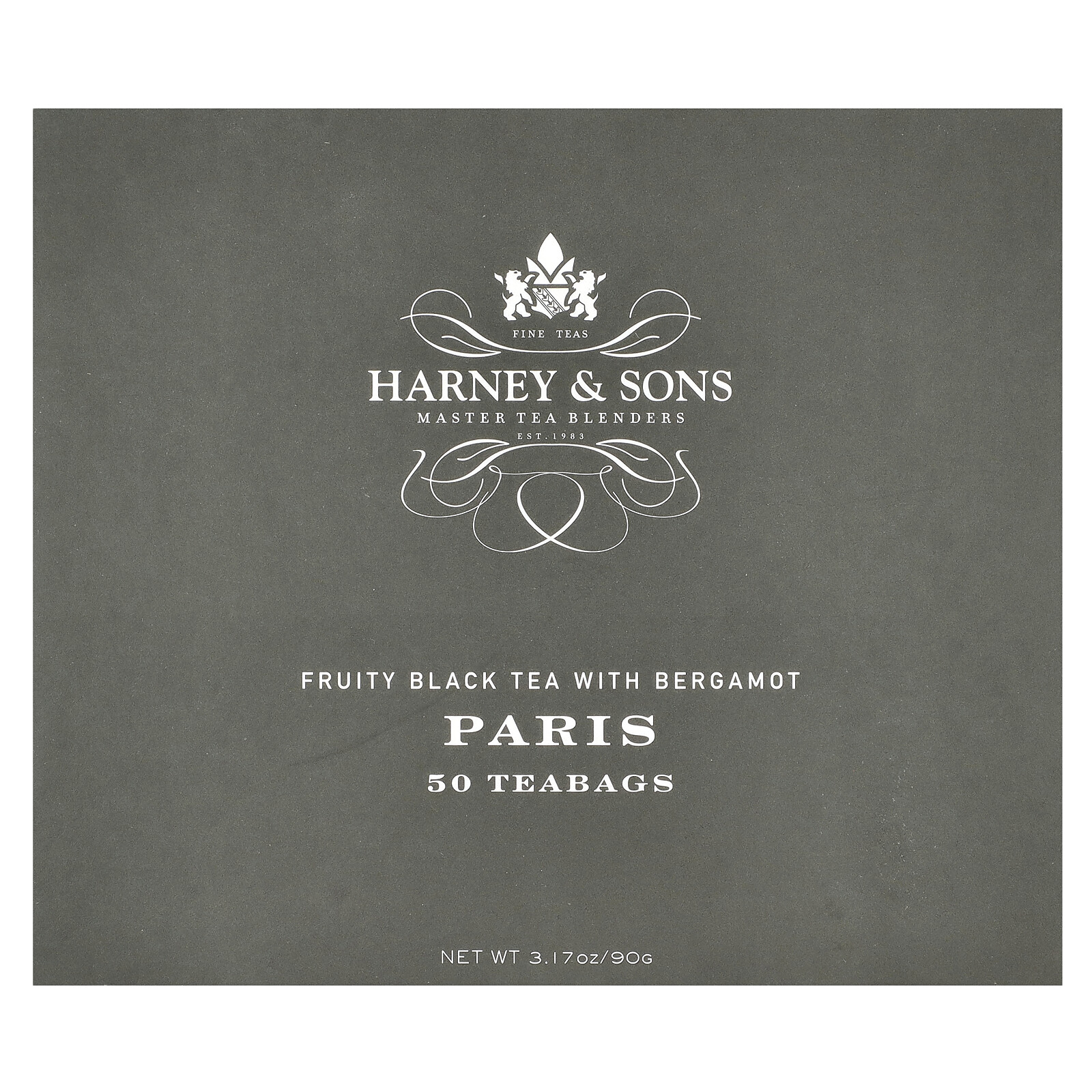 Fruity Black Tea with Bergamot, Paris , 50 Tea Bags, 3.17 oz (90 g)