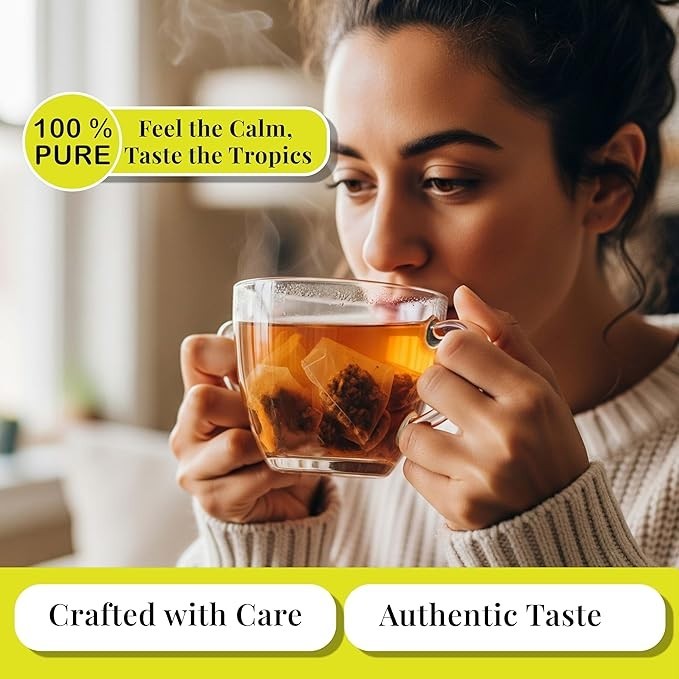 75 Papaya Leaf Tea Bags, Papaya Leaves Herbal Tea, Te de Hojas de Papaya