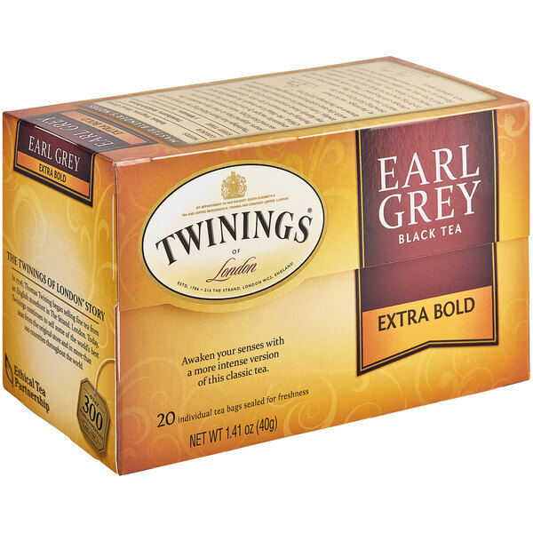 Twinings Earl Grey Extra Bold Tea Bags – 20/Box