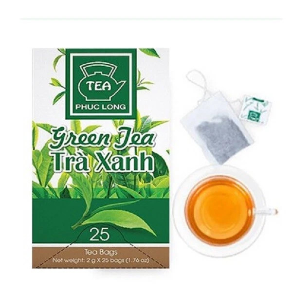 25 Phuc Long Tea Bags Vietnam Oolong, Green, Lotus, Peach, Jasmine, Lychee Back