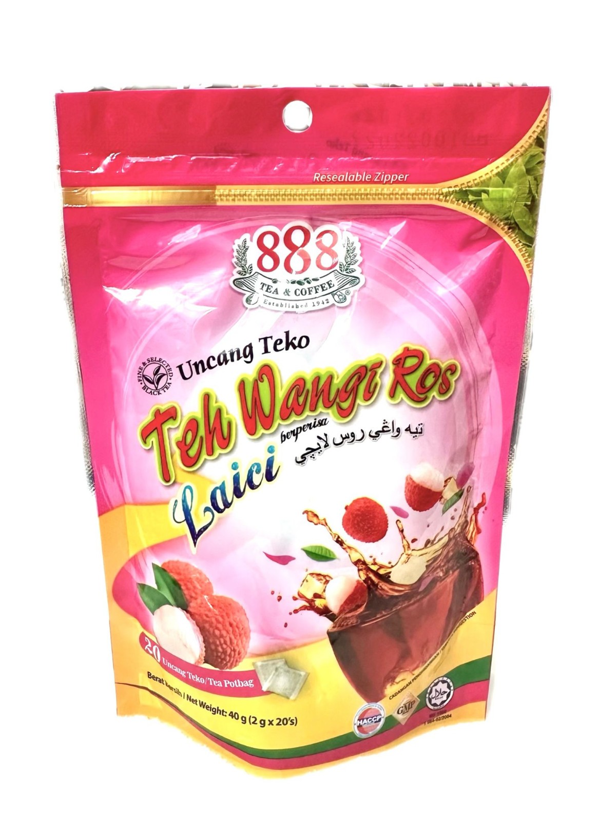 Fragrant Rose Lychee Flavored Tea 20 Tea Bags 40g – Malaysian Herbal Tea
