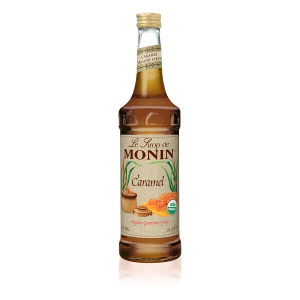 Monin Caramel Organic Syrup (750mL), H-Organic, Caramel