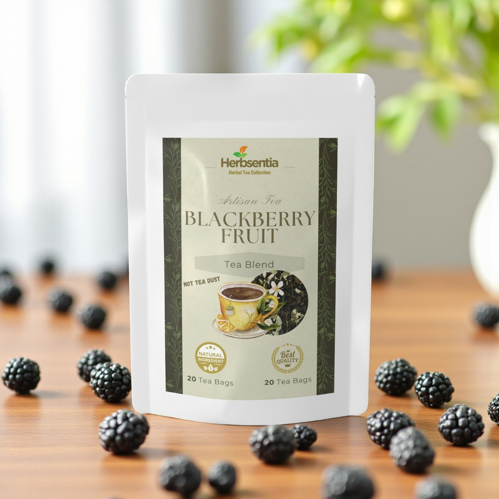 Blackberry Fruit Black Tea | 20 Tea Bags | Naturally Flavored