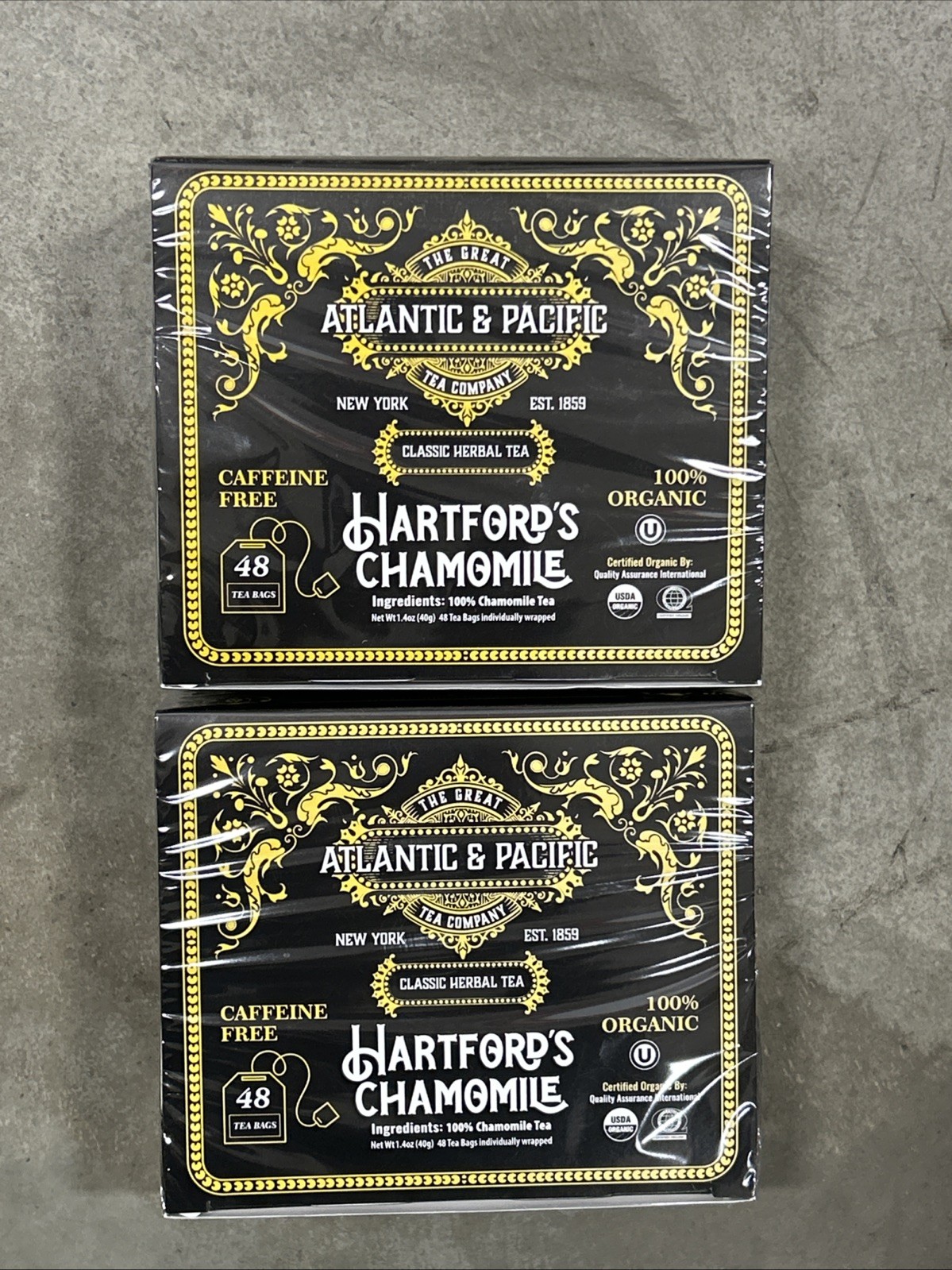 A&P Organic Hartford’s Chamomile Tea 2 48 Count boxes Atlantic Pacific