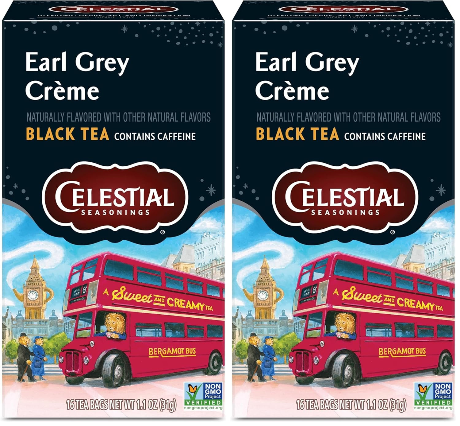 Morning Thunder Black Tea, Caffeinated, 20 Tea Bags Box (Pack of 6)