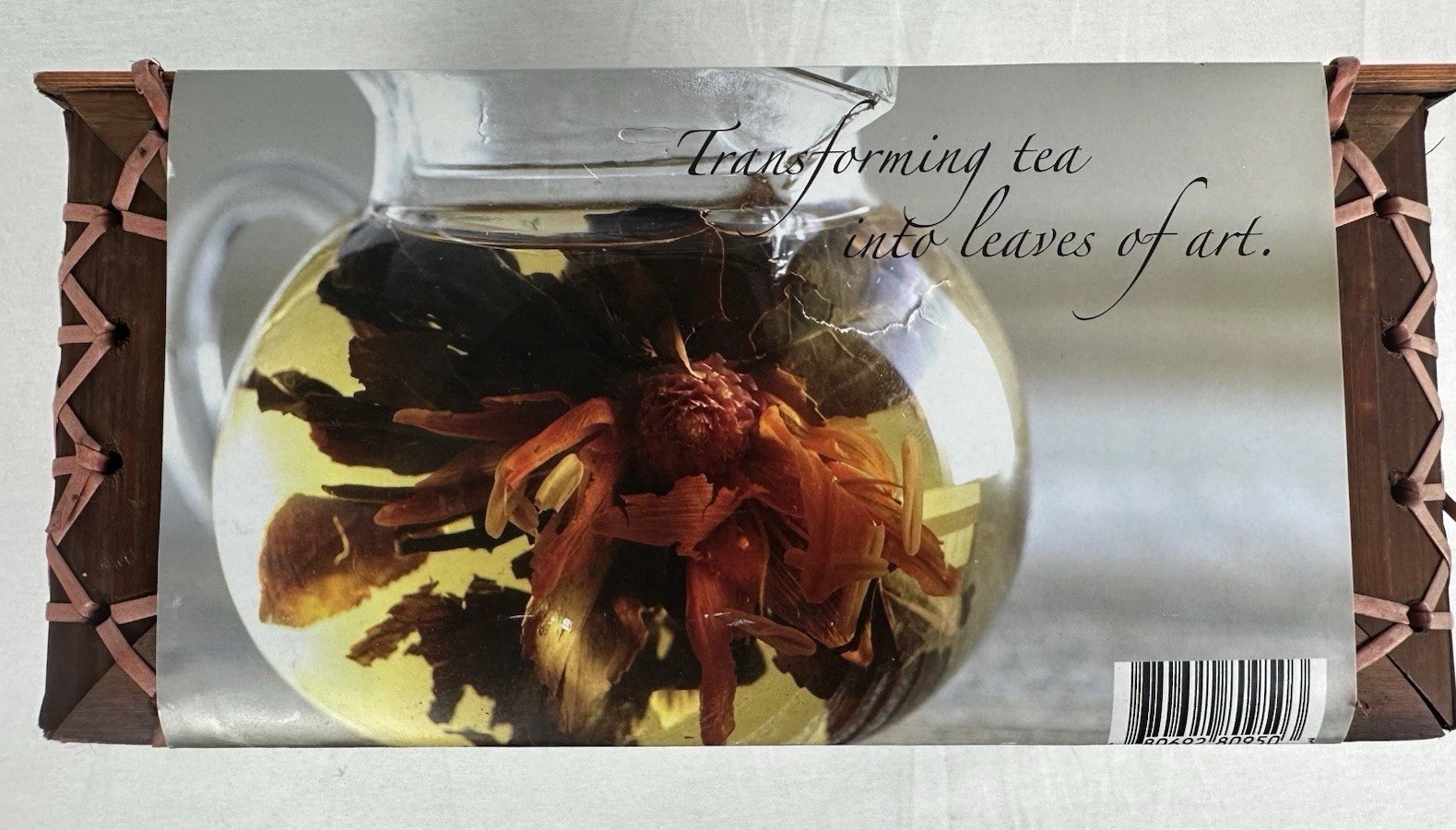 Numi Flowering Tea Glass Teapot in Bamboo Gift Box | New Unopened