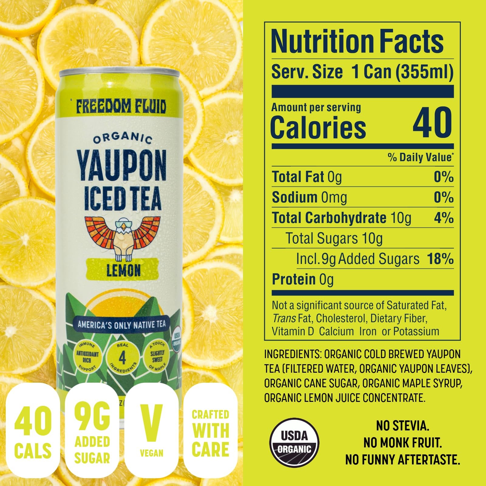 Organic Yaupon Iced Tea – Refreshing Lemon | Perfect Fall Beverage | Lightly …