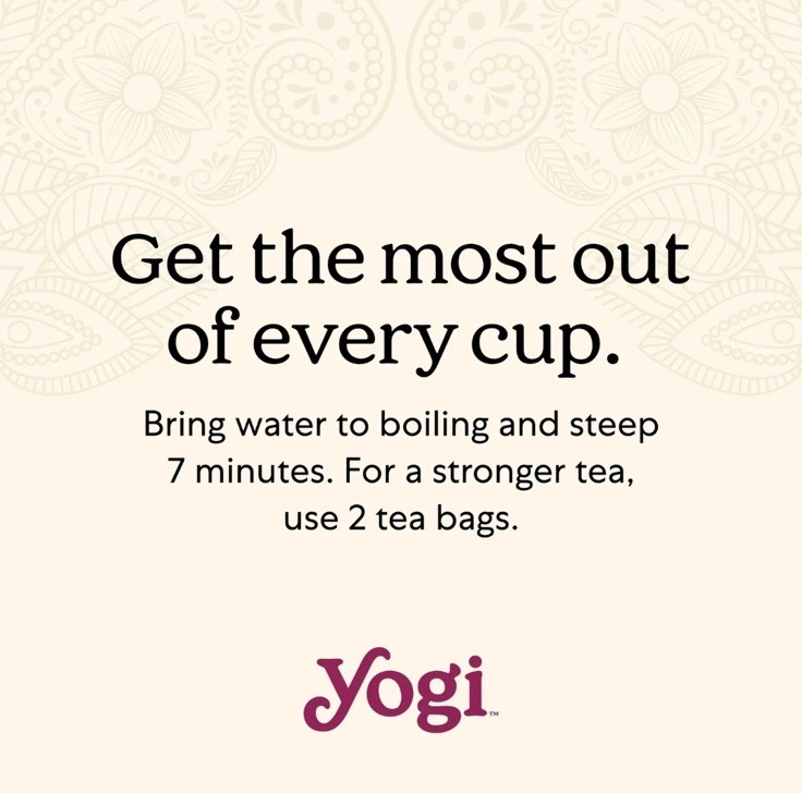Yogi Tea Mandarin Mint Mindfulness Herbal Supplement Calm Clarity Organic Orange
