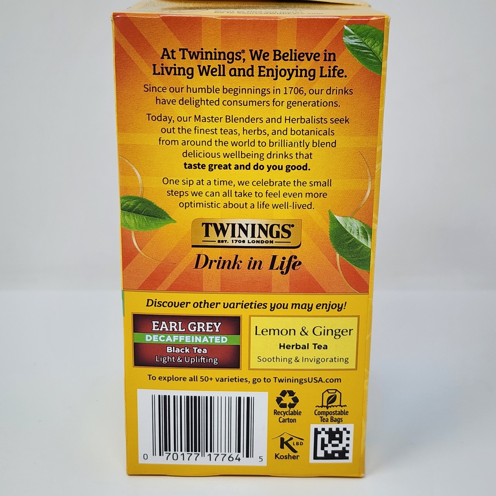 Twinings Lady Grey Decaffeinated Black Tea (120 Tea Bags) Exp 01/2028