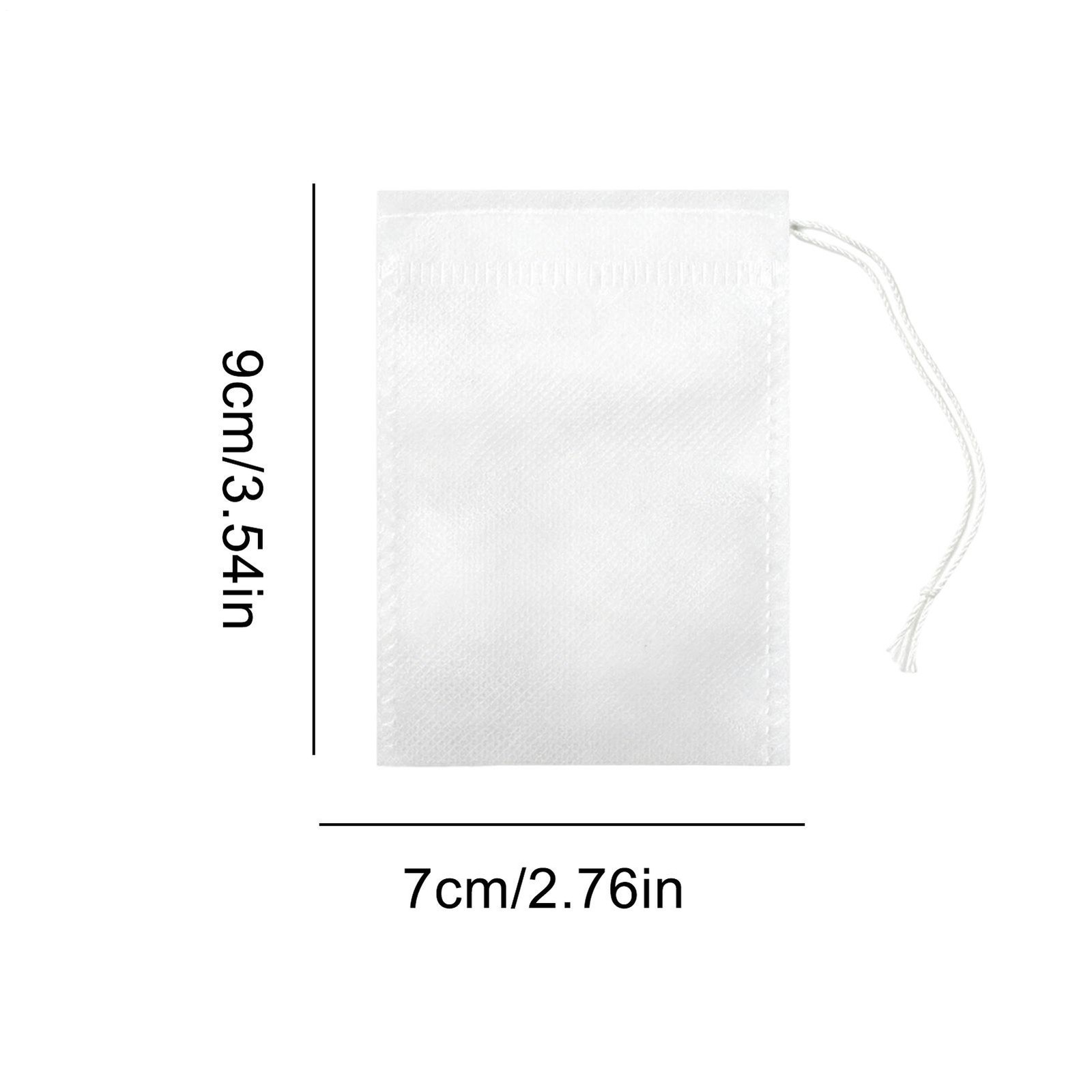 200 Disposable White Non-Woven EMPTY Tea Bags Drawstring Filter Bags For Spices