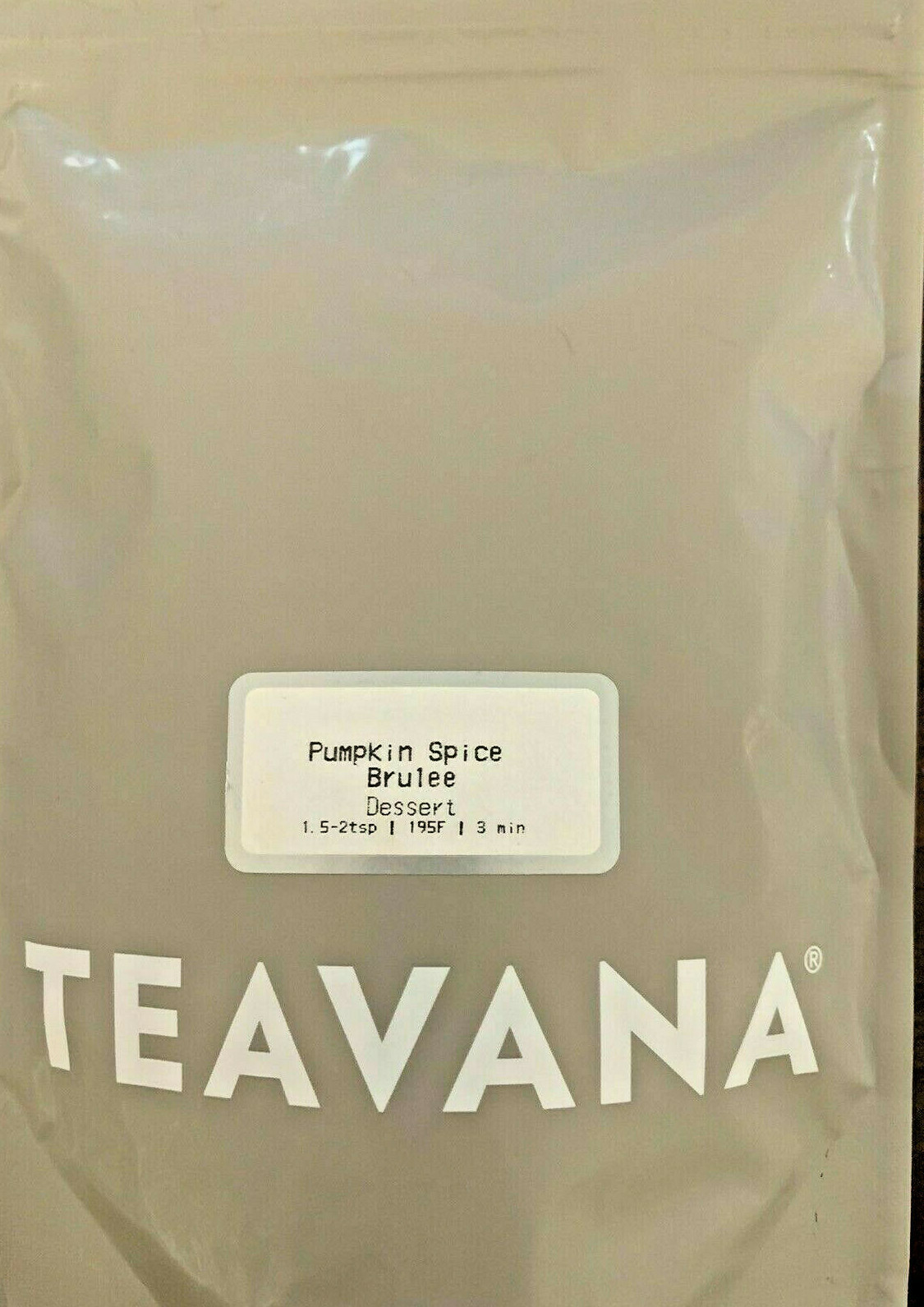 NEW RARE! 🎃 TEAVANA PUMPKIN SPICE BRULEE 2 OZ FALL FLAVOR OOLONG TEA SEALED BAG