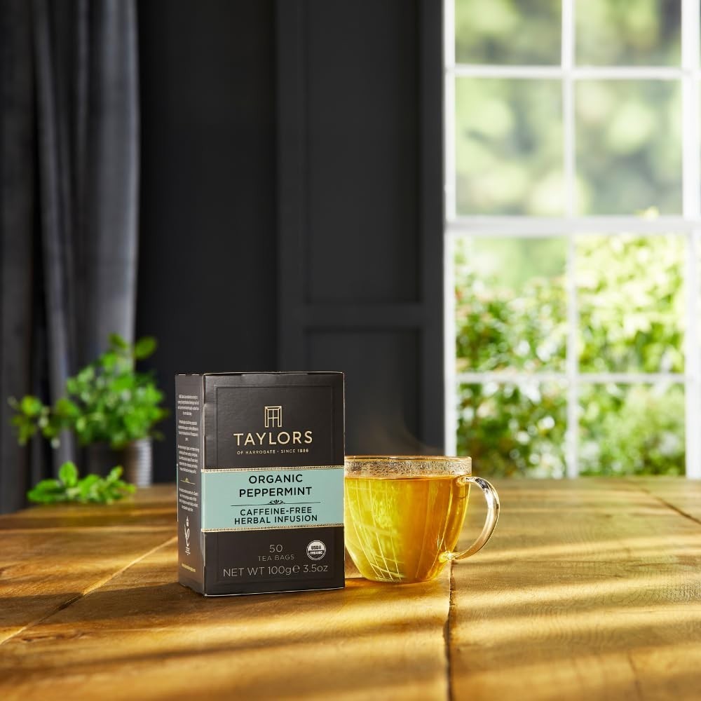 50 Count Organic Peppermint Tea Bags – Refreshing Herbal Delight, All-Natural